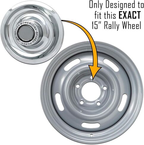 Set of 4 Chrome Silver w/Gray Closed Center Caps for Chevy Corvette 1969-1982 in Kuwait