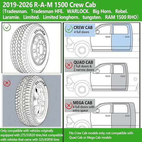 Half Car Cover for 2019-2026 RAM 1500 Crew Cab, with Door Zipper, 420D Oxford Waterproof All Weather Exterior Pickup Truck Cover for Wind Dust Sun and UV Protection in Saudi Arabia