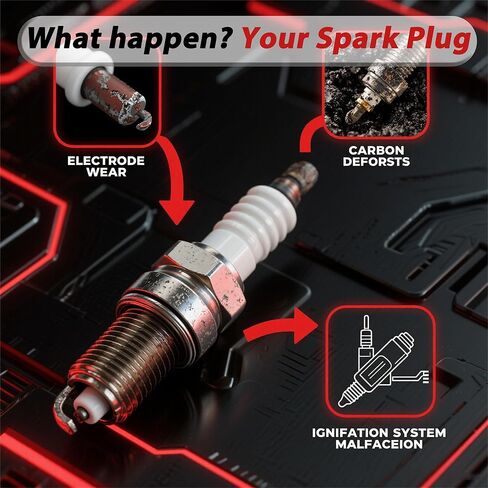 8 Pack Ignition Coil & Iridium Platinum Spark Plug Compatible with LR4/Range Rover/Sport 5.0L V8, Jaguar XF/XJ/XK/XKR 5.0L V8 (13-10) - w/Brackets & Hardware - Replaces AJ811378 ILKAR7C10 in Kuwait
