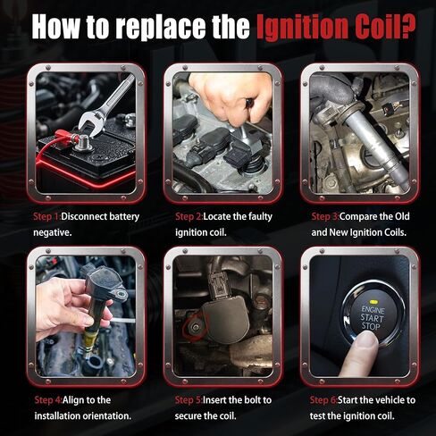 8 Pack Ignition Coil & Iridium Platinum Spark Plug Compatible with LR4/Range Rover/Sport 5.0L V8, Jaguar XF/XJ/XK/XKR 5.0L V8 (13-10) - w/Brackets & Hardware - Replaces AJ811378 ILKAR7C10 in Kuwait