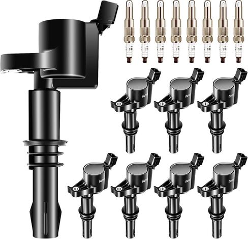 Set of 8 Ignition Coil Pack and Iridium Spark Plugs Kit DG511 SP546 Compatible with Ford for Expedition for Explorer for F150 F250/F350/F450/F550 Super Duty for Mustang for Navigator in Saudi Arabia