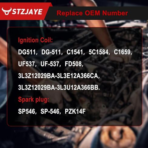 Set of 8 Ignition Coil Pack and Iridium Spark Plugs Kit DG511 SP546 Compatible with Ford for Expedition for Explorer for F150 F250/F350/F450/F550 Super Duty for Mustang for Navigator in Saudi Arabia