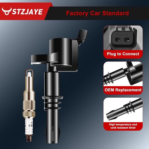 Set of 8 Ignition Coil Pack and Iridium Spark Plugs Kit DG511 SP546 Compatible with Ford for Expedition for Explorer for F150 F250/F350/F450/F550 Super Duty for Mustang for Navigator in Saudi Arabia