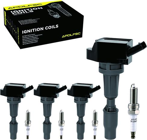 UF764 93175 Ignition Coil Iridium Spark Plugs Set for 2015 2016 2017 2018 2019 Hyundai Sonata Tucson Santa Fe, Kia Rondo Sorento Sportage Stinger Optima,Genesis G70 G80 G90 2.0L 2.4L(Set of 4) in Saudi Arabia