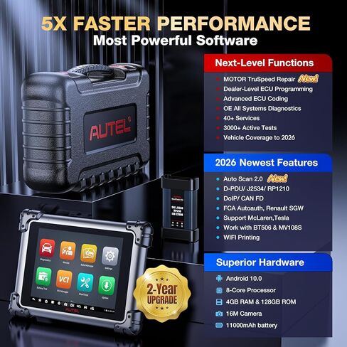 2026 Autel MaxiSYS Elite II PRO Scanner, Elite 2 Pro 2-Year Free Update ($2590) OE-Level J2534 Function as MSUltra MS919 MS909 V2.0 of MS908S PRO II, Motor TruSpeed, 40+ Resets 3000+ Tests CAN FD DoIP in Saudi Arabia