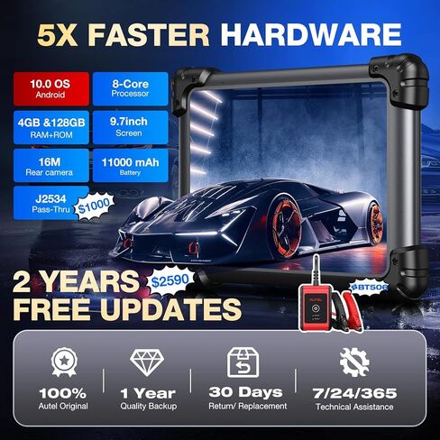 2026 Autel MaxiSYS Elite II PRO Scanner, Elite 2 Pro 2-Year Free Update ($2590) OE-Level J2534 Function as MSUltra MS919 MS909 V2.0 of MS908S PRO II, Motor TruSpeed, 40+ Resets 3000+ Tests CAN FD DoIP in Saudi Arabia