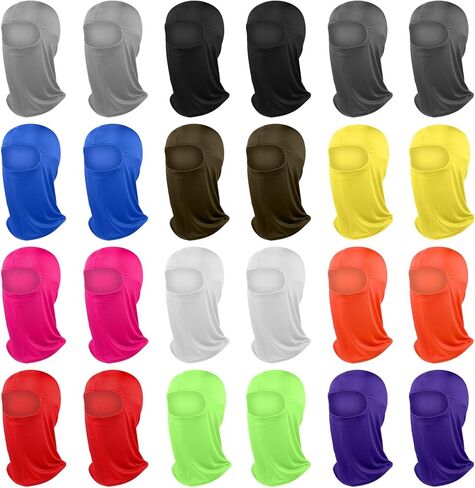 24 Pcs Balaclava Ski Masks Full Face Cover Neck Gaiter UV Sun Protection for Outdoor Sports Cycling Bandana Multicolor in Saudi Arabia