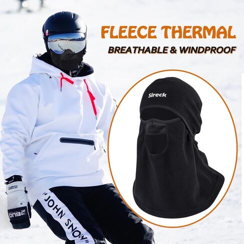 Cold Weather Balaclava Ski Mask Windproof Fleece Thermal Full Face Mask and -30℉ Ski Gloves Fleece Waterproof Winter Gloves for Men Women Size Large in Kuwait