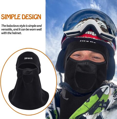 Cold Weather Balaclava Ski Mask Windproof Fleece Thermal Full Face Mask and -30℉ Ski Gloves Fleece Waterproof Winter Gloves for Men Women Size Large in Kuwait