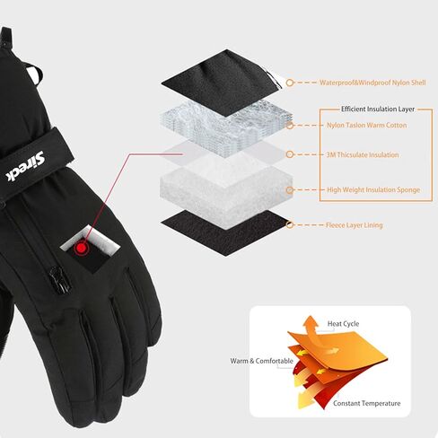 Cold Weather Balaclava Ski Mask Windproof Fleece Thermal Full Face Mask and -30℉ Ski Gloves Fleece Waterproof Winter Gloves for Men Women Size Large in Kuwait