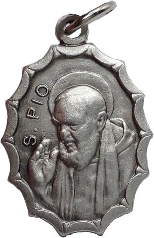 I G J SAINT PIO FROM PIETRELCINA (PADRE PIO) OVAL SHAPE MEDAL - MADE IN HIGH RELIEV - 100% MADE IN ITALY in Saudi Arabia