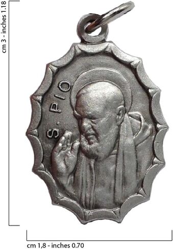 I G J SAINT PIO FROM PIETRELCINA (PADRE PIO) OVAL SHAPE MEDAL - MADE IN HIGH RELIEV - 100% MADE IN ITALY in Saudi Arabia