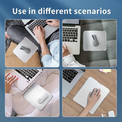 Metal Aluminum Mouse Pad One Side PU Leather Mouse Mat for Office and Home (Small) in Saudi Arabia