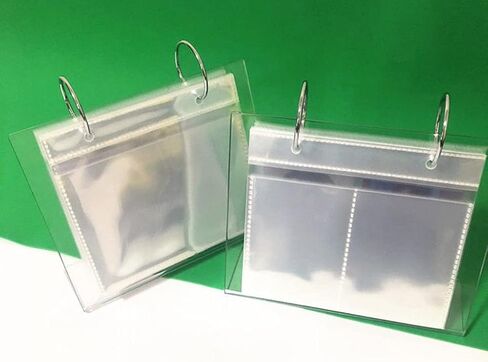 ألبوم صور بإطار فليب على سطح الطاولة مكون من 68 جيبًا وتقويم مكتبي وإطار ملصق وحامل لافتة عرض أكريليك لتزيين المنزل/المكتب، 6.61 × 5.31 بوصة in Kuwait