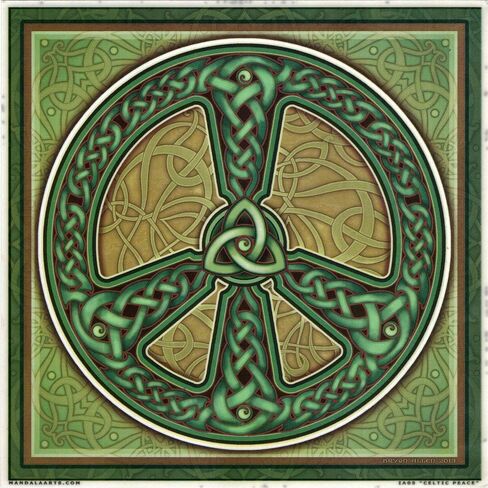 ملصق لاصق ثابت قابل للإزالة بعلامة السلام السلتية من ماندالا آرتس للباب والنافذة الزجاجية in Kuwait