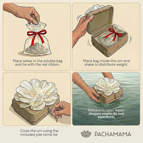 Biodegradable Water & Ocean Burial Urn – Cruise Approved | Ashes Scattering Ceremony – Lilac Flower (Medium) in Saudi Arabia