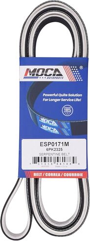 MOCA 6PK2325 Fabric Faced Serpentine Belt Fits for 06-08 for Buick Lucerne V6 3.8L, 04-06 for Chevrolet Colorado L4 2.8L, 1985 for Ford LTD V8 5.0L, 07-10 for Hummer H3T L5 3.7L in Saudi Arabia