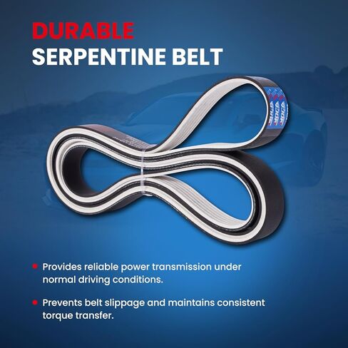 MOCA 6PK2325 Fabric Faced Serpentine Belt Fits for 06-08 for Buick Lucerne V6 3.8L, 04-06 for Chevrolet Colorado L4 2.8L, 1985 for Ford LTD V8 5.0L, 07-10 for Hummer H3T L5 3.7L in Saudi Arabia
