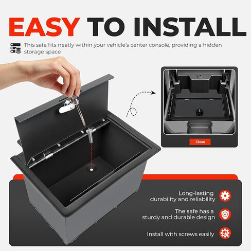 Center Console Safe Compatible with 2019 2020 2021 2022 2023 GMC Sierra 1500 2500 HD 3500 HD Chevrolet Silverado 1500 LTD 2500 HD 3500 HD Replacement for 84081567 in Saudi Arabia