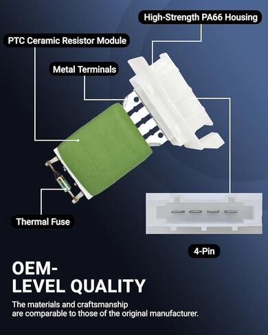 HVAC Blower Motor Resistor Compatible with Volkswagen 2005-2015 VW Jetta,2009-2017 VW Tiguan,2006-2011 Passat,06-13 GTI,10-13 Golf,09-17 CC,12-17 Beetle,07-16 Eos,06-09 Rabbit Replaces 1K0959263A in Kuwait