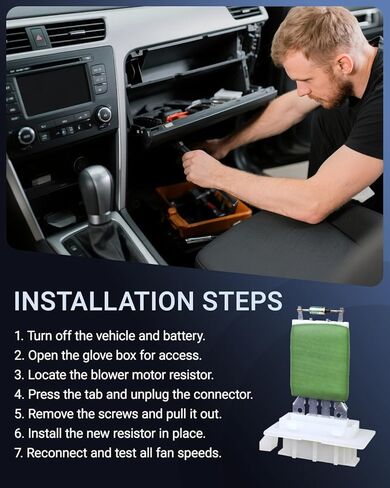 HVAC Blower Motor Resistor Compatible with Volkswagen 2005-2015 VW Jetta,2009-2017 VW Tiguan,2006-2011 Passat,06-13 GTI,10-13 Golf,09-17 CC,12-17 Beetle,07-16 Eos,06-09 Rabbit Replaces 1K0959263A in Kuwait