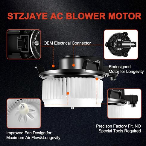 AC Heater Blower Motor Fan HVAC Motor Replacement 700203 Compatible with Journey for Ram 1500/2500/3500, for Edge for Accord for CR-V for Odyssey for Pilot for Wrangler for Compass for CX-9 in Saudi Arabia