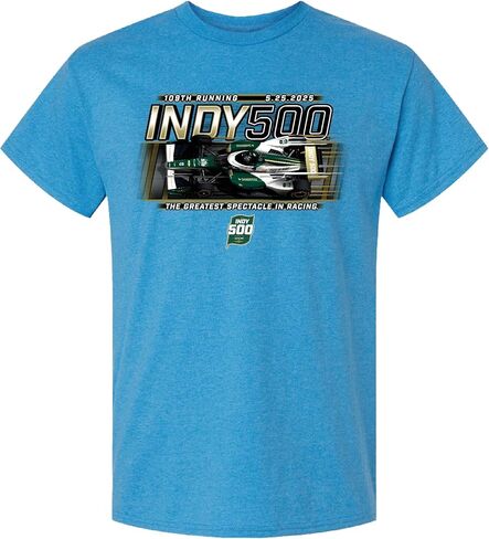 Checkered Flag Sports 109th Indy IndyCar 2025 Adult Race 5.25.2025 Heather Sapphire Logo Tee in Saudi Arabia