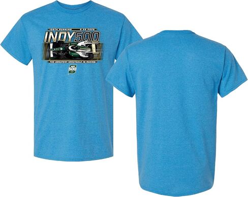 Checkered Flag Sports 109th Indy IndyCar 2025 Adult Race 5.25.2025 Heather Sapphire Logo Tee in Saudi Arabia