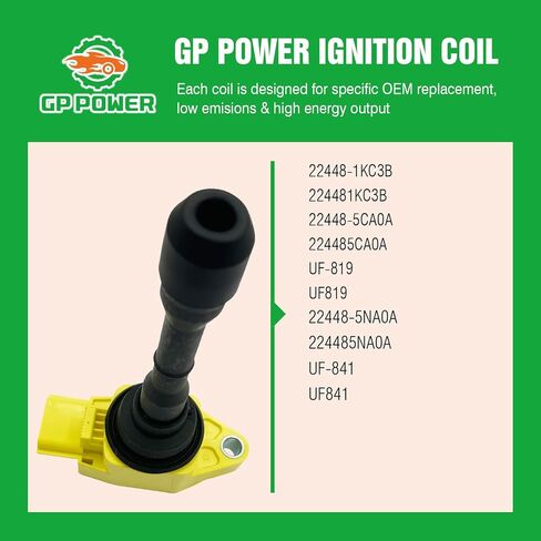 حزمة ملف الإشعال قطعة واحدة بديلة لـ UF819 UF841 22448-1KC3B 22448-5CA0A 22448-5NA0A متوافق مع إنفينيتي Q50 Q60 QX50 QX55 نيسان ألتيما 2.0T L4 3.0 3.0T V6 in Saudi Arabia