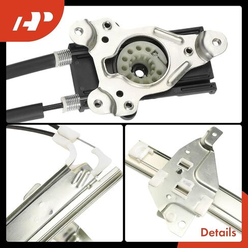 A-Premium Rear Left Driver Side Electric Power Window Regulator Without Motor Compatible with Pontiac Grand Prix 1997-2003, 4-Door Only in Saudi Arabia