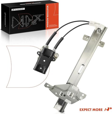 A-Premium Rear Left Driver Side Electric Power Window Regulator Without Motor Compatible with Pontiac Grand Prix 1997-2003, 4-Door Only in Saudi Arabia