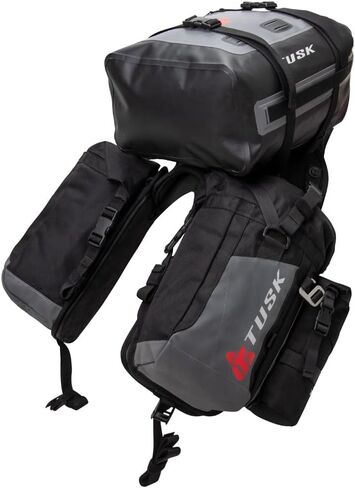 Tusk Excursion Rackless Luggage System w/Small Dry Duffel & Bottle Holders Standard Heat Shield Black/Grey in Saudi Arabia