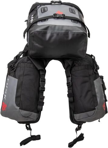 Tusk Excursion Rackless Luggage System w/Small Dry Duffel & Bottle Holders Standard Heat Shield Black/Grey in Saudi Arabia