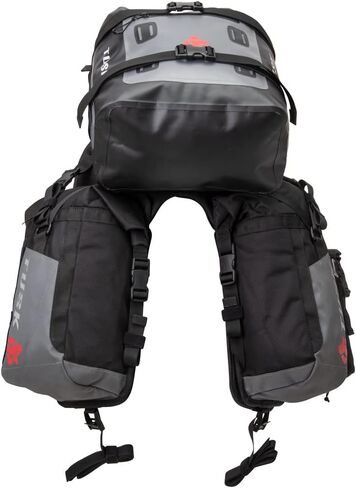 TUSK Excursion Rackless Luggage System w/Small Dry Duffel & Bottle Holders KTM/Husky 690-701 Heat Shield Black/Grey for KTM 690 Enduro R 2019-2024 in Saudi Arabia