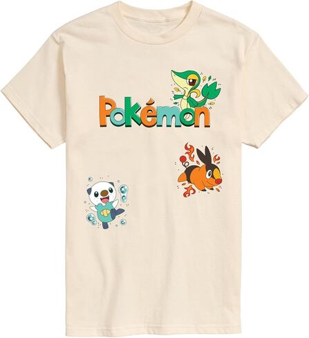 Pokémon - Snivy، Tepig، Oshawott - تي شيرت برسومات للرجال بأكمام قصيرة in Saudi Arabia