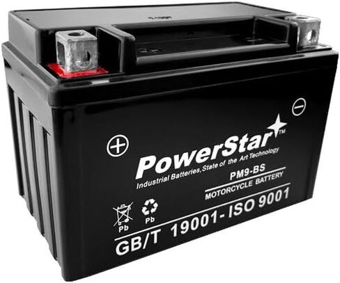بطارية PowerStar AGM مختومة UTX9-BS YTX9-BS لـ Kawasaki ZX6R Z1000 Ninja Cagiva Raptor in Kuwait