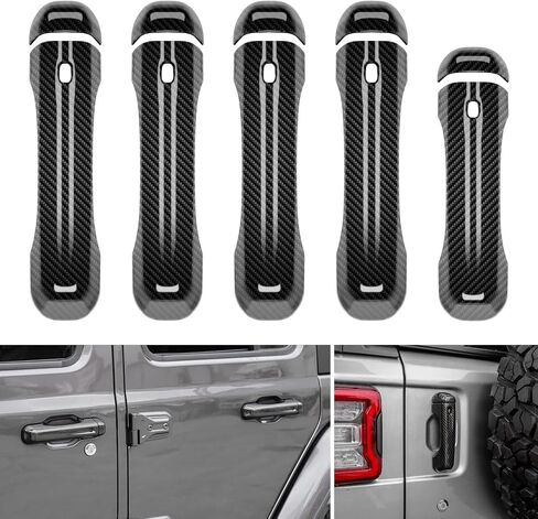 CheroCar Red Door Handle Cover Trim Tailgate Handle Cover Kit Fit for 2018-2026 Jeep Wrangler JL JLU 4xe & Gladiator JT Sports Sahara Freedom Rubicon 2/4-Door Exterior Accessories in Saudi Arabia