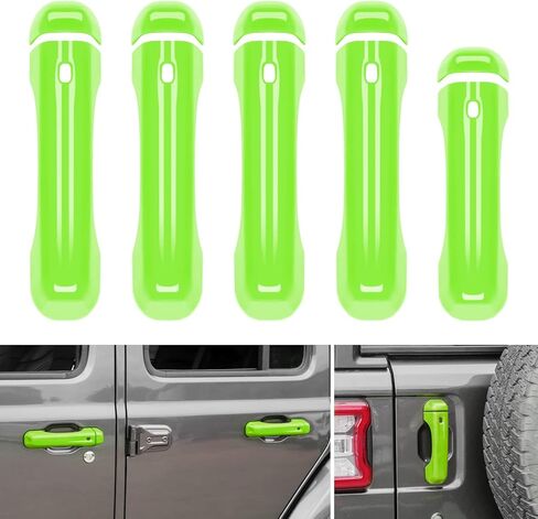 CheroCar Red Door Handle Cover Trim Tailgate Handle Cover Kit Fit for 2018-2026 Jeep Wrangler JL JLU 4xe & Gladiator JT Sports Sahara Freedom Rubicon 2/4-Door Exterior Accessories in Saudi Arabia