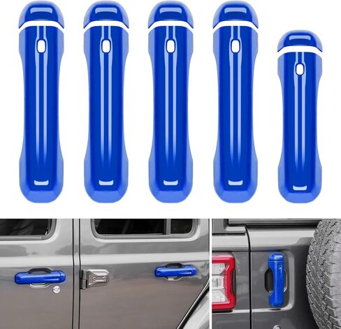 CheroCar Red Door Handle Cover Trim Tailgate Handle Cover Kit Fit for 2018-2026 Jeep Wrangler JL JLU 4xe & Gladiator JT Sports Sahara Freedom Rubicon 2/4-Door Exterior Accessories in Saudi Arabia