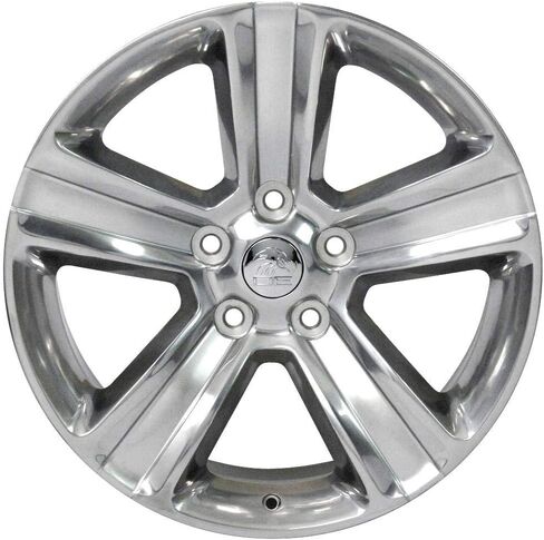 OE Wheels DG65 20 Inch Rims and Tires Fit Ram 1500 Style 5x139.7 20x9 Gloss Silver with Polished Face - Hollander 2453 - TS-37 AT 275/55-20 (Set of 4) in Saudi Arabia
