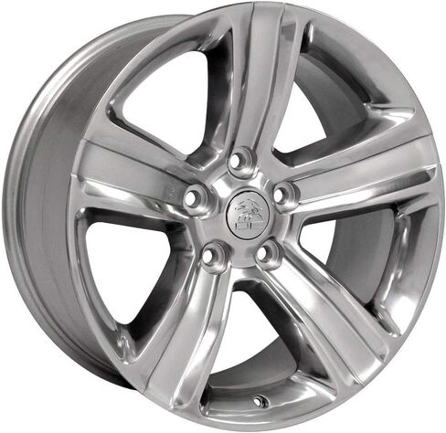 OE Wheels DG65 20 Inch Rims and Tires Fit Ram 1500 Style 5x139.7 20x9 Gloss Silver with Polished Face - Hollander 2453 - TS-37 AT 275/55-20 (Set of 4) in Saudi Arabia