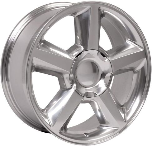 إطارات وإطارات OE Wheels CV83 مقاس 20 بوصة تناسب طراز تاهو 6x139.7 20x8.5 مصقولة - هولاندر 5308 - TS-37 AT 275/55-20 (مجموعة من 4) in Saudi Arabia