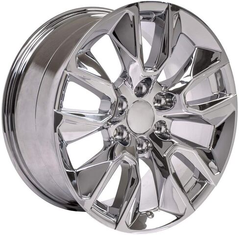 OE Wheels CV32 20 Inch Rims and Tires Fit Silverado 1500 RST Style 6x139.7 20x9 Chrome - Hollander 5916 - TS-37 AT 275/55-20 (Set of 4) in Saudi Arabia