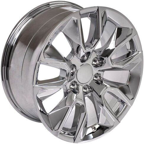 OE Wheels CV32 20 Inch Rims and Tires Fit Silverado 1500 RST Style 6x139.7 20x9 Chrome - Hollander 5916 - TS-37 AT 275/55-20 (Set of 4) in Saudi Arabia