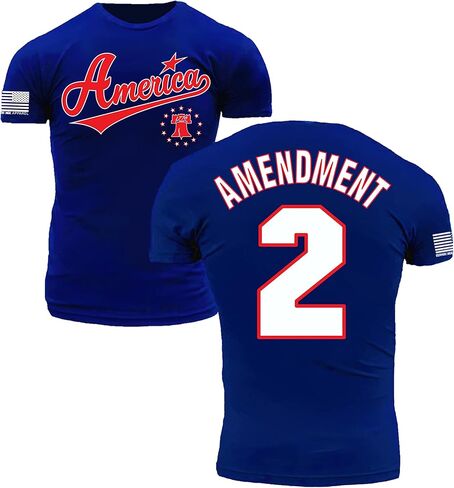 تي شيرت Team America Second Amendment Patriots League Baseball Jersey Style Premium Sports Fit in Kuwait
