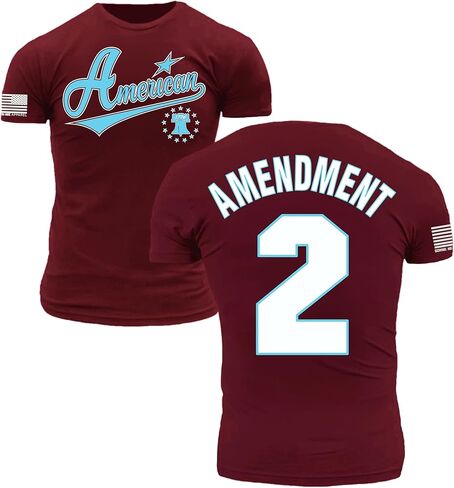 تي شيرت Team America Second Amendment Patriots League Baseball Jersey Style Premium Sports Fit in Kuwait