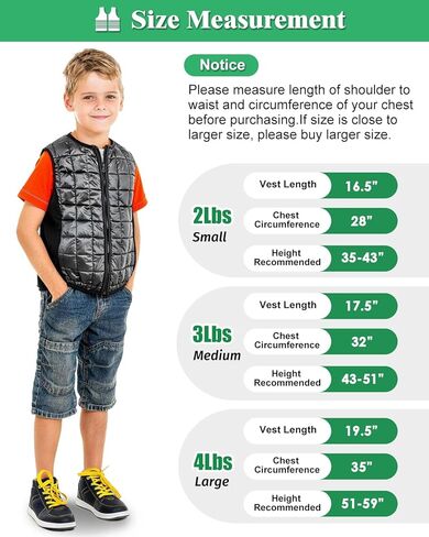سترة الوزن للأطفال، سترة ضغط للأطفال الدعم الحسي للمدرسة، المنزل، سترات الوزن للراحة تنفس دافئة قابلة للغسل دراسة اللعب in Kuwait