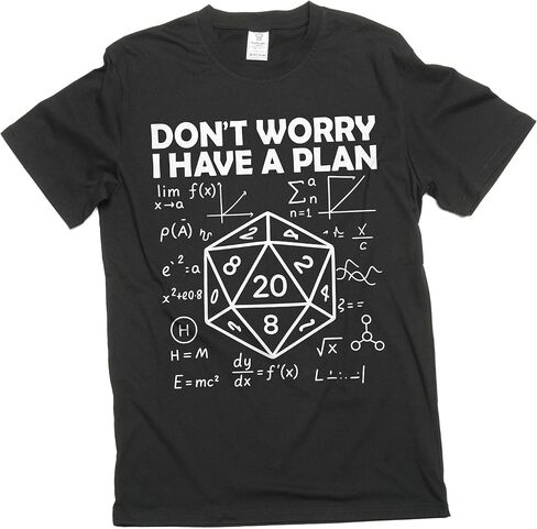 تي شيرت رجالي مضحك لا تقلق لدي خطة تي شيرت Nerd Geek Math School in Saudi Arabia