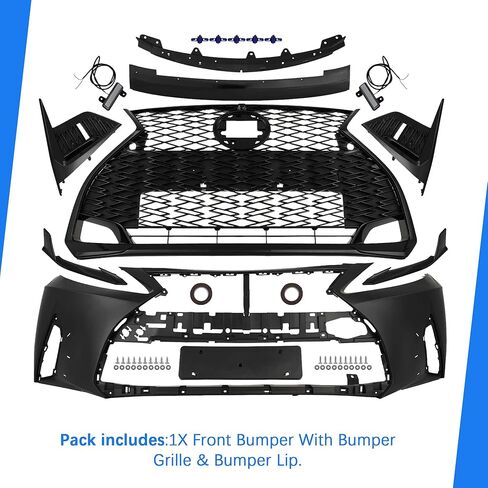 Front Bumper Grille Cover Set Compatible with 2006-2013 Lexus IS250 IS350 Conversion to 21+ F-Sport, OE：LX621T024(OL-R451/X83250702) in Kuwait