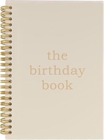 The Birthday Book Journal, Baby Birthday Memory Spiral Notebook, Childhood Kids Memory 5.5"X8.3" 164Pages Lined Notebooks College Ruled, Keepsake Babymemory Notebook for New Mom in Saudi Arabia